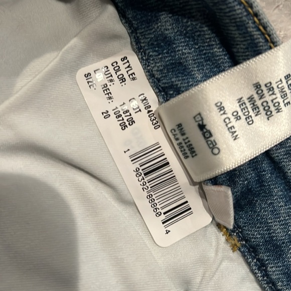 JEN7 7 For All Mankind Ankle Straight Jeans, 27” Inseam, Size 20 New w/Tag - Picture 8 of 10